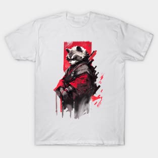 Raccoon samurai warrior T-Shirt